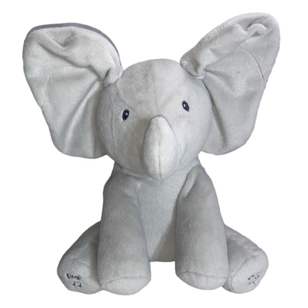 12" Baby Gund Animated singing moving elephant Flappy sewn eyes